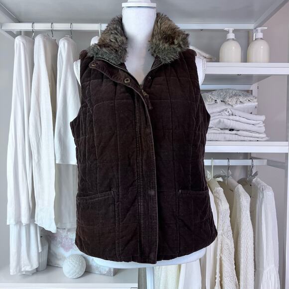 Charter Club Jackets & Blazers - Charter Club Brown  Puffer Vest.  Sz. Petite Medium Item #0230